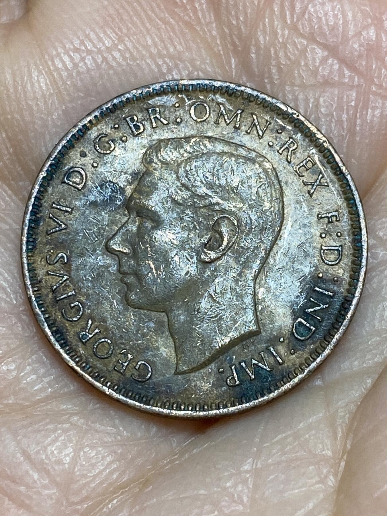 2025年第一百二十五场(总第一百五十一场）外国好品散币(免佣金) 英国🇬🇧1943年1法新(乔治六世第一版)