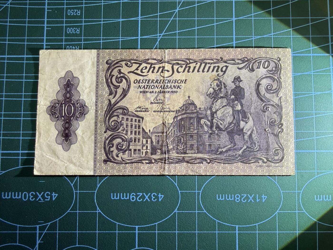 【炜奕收藏】，第五十期 1950年奥地利10先令，VF品相