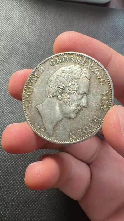 甄臻铺-世界币章拍卖（第38期）立冬小精品场，送拍享返佣金等优惠多多 1838年德国巴登 2泰勒 弗里德里希纪念碑37.12g / 41mm 仅发行4323枚，国内罕见