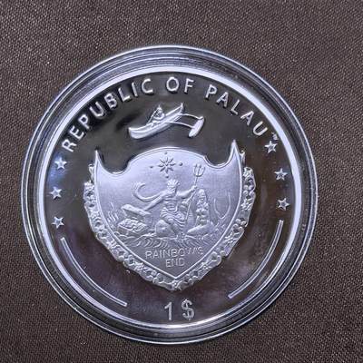 北京马甸外国币专卖第145期，外国币专场，陆续上拍，欢迎关注 2009年帕劳彩色镀银纪念币