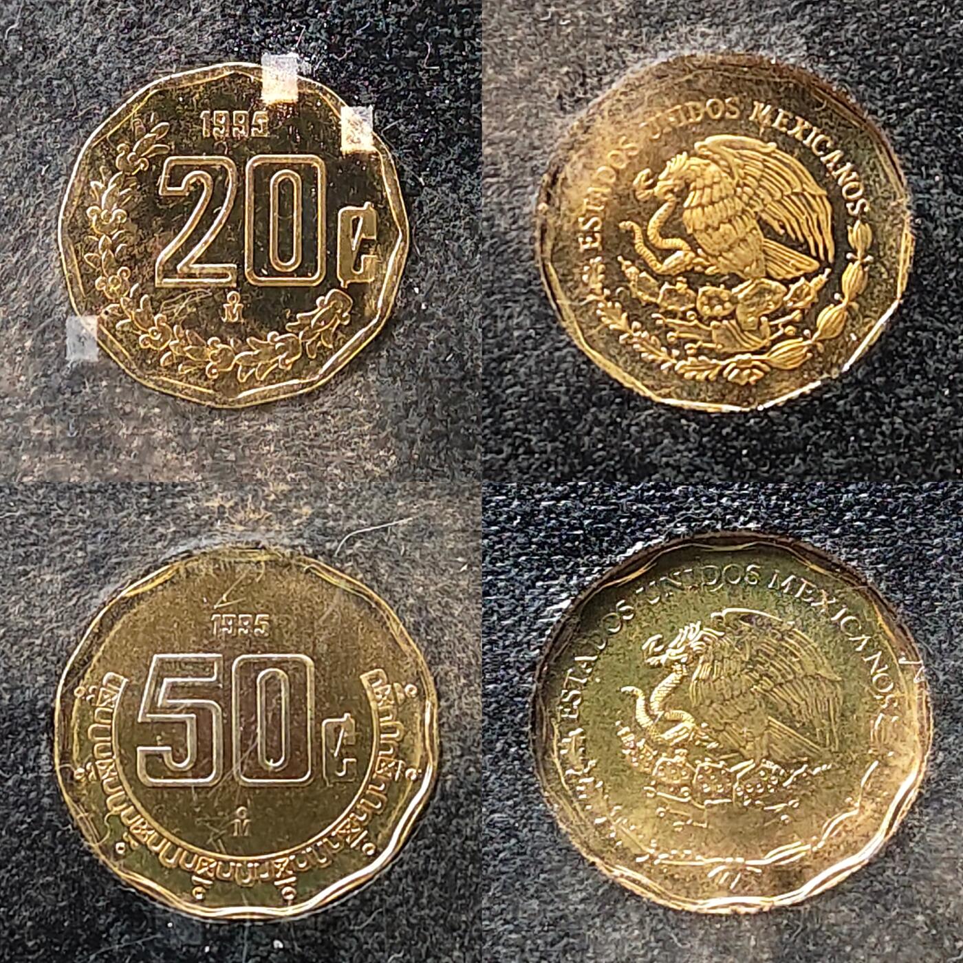 【全场包邮】纯粹捡漏拍477场（免费代拍第14场）调整中 【少见】墨西哥1995年官方精制套币-10比索为银芯双金属币（银芯版唯一精制仅随套币发行）-量6981