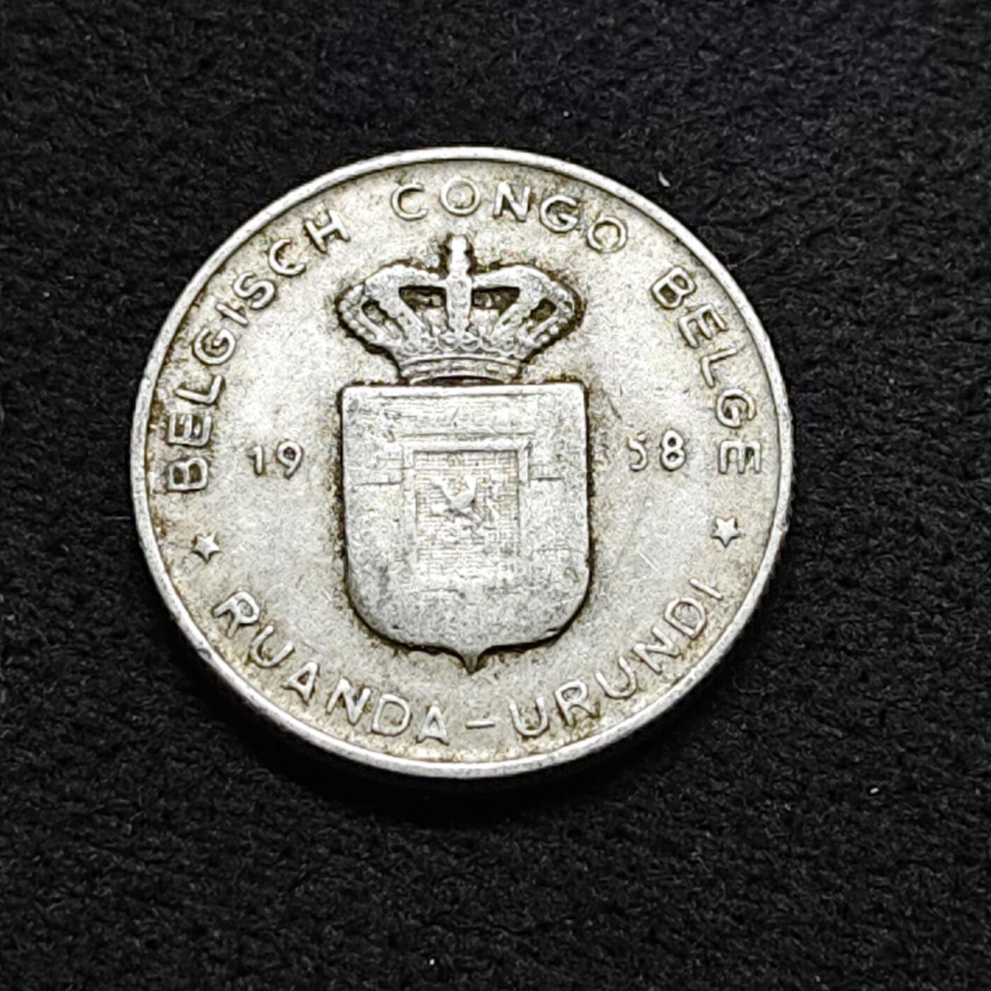 【全场包邮】纯粹捡漏拍476场（免费代拍第13场）调整中 比属刚果1958年1法郎