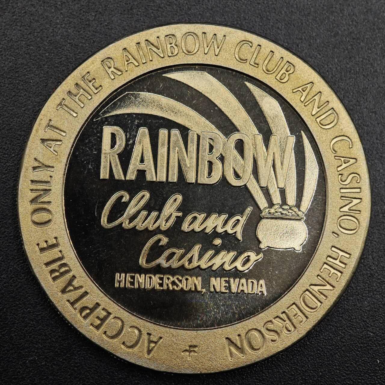 【淘币小摊】实时拍第七百九十二拍   散币场   满百包邮可预留二周 每周一统一发货   美国内华达州1967年彩虹俱乐部一美元代币