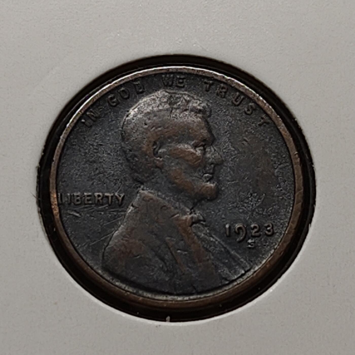 【全场包邮】纯粹捡漏拍476场（免费代拍第13场）调整中 美国1923年林肯稻穗版好品老包浆1分铜币