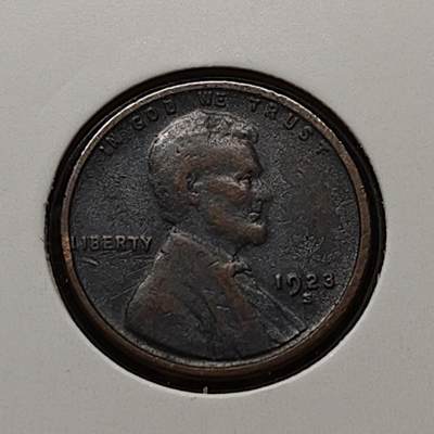 【全场包邮】纯粹捡漏拍476场（免费代拍第13场）调整中 - 美国1923年林肯稻穗版好品老包浆1分铜币