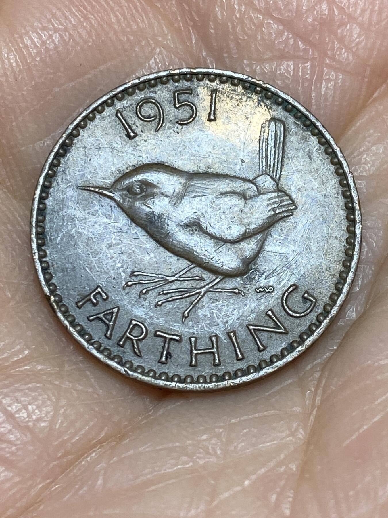 2025年第一百二十五场(总第一百五十一场）外国好品散币(免佣金) 英国🇬🇧1951年1法新(乔治六世第二版)