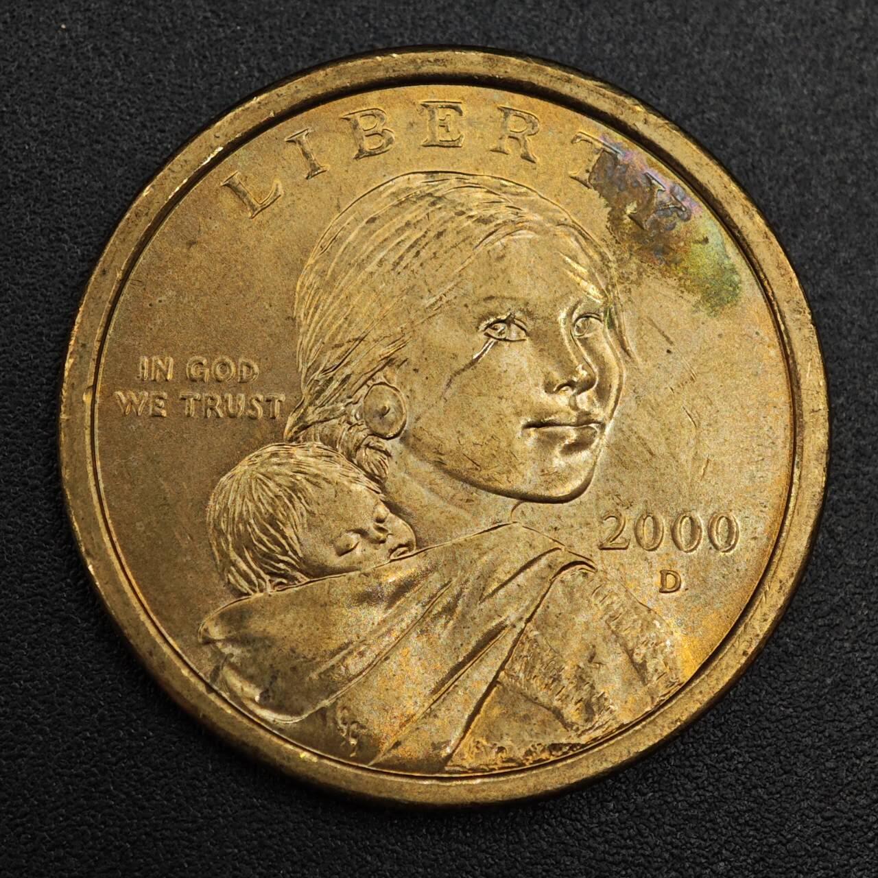 【淘币小摊】实时拍第七百九十三拍   散币场   满百包邮可预留二周 每周一统一发货   美国2000年萨卡加维亚美元