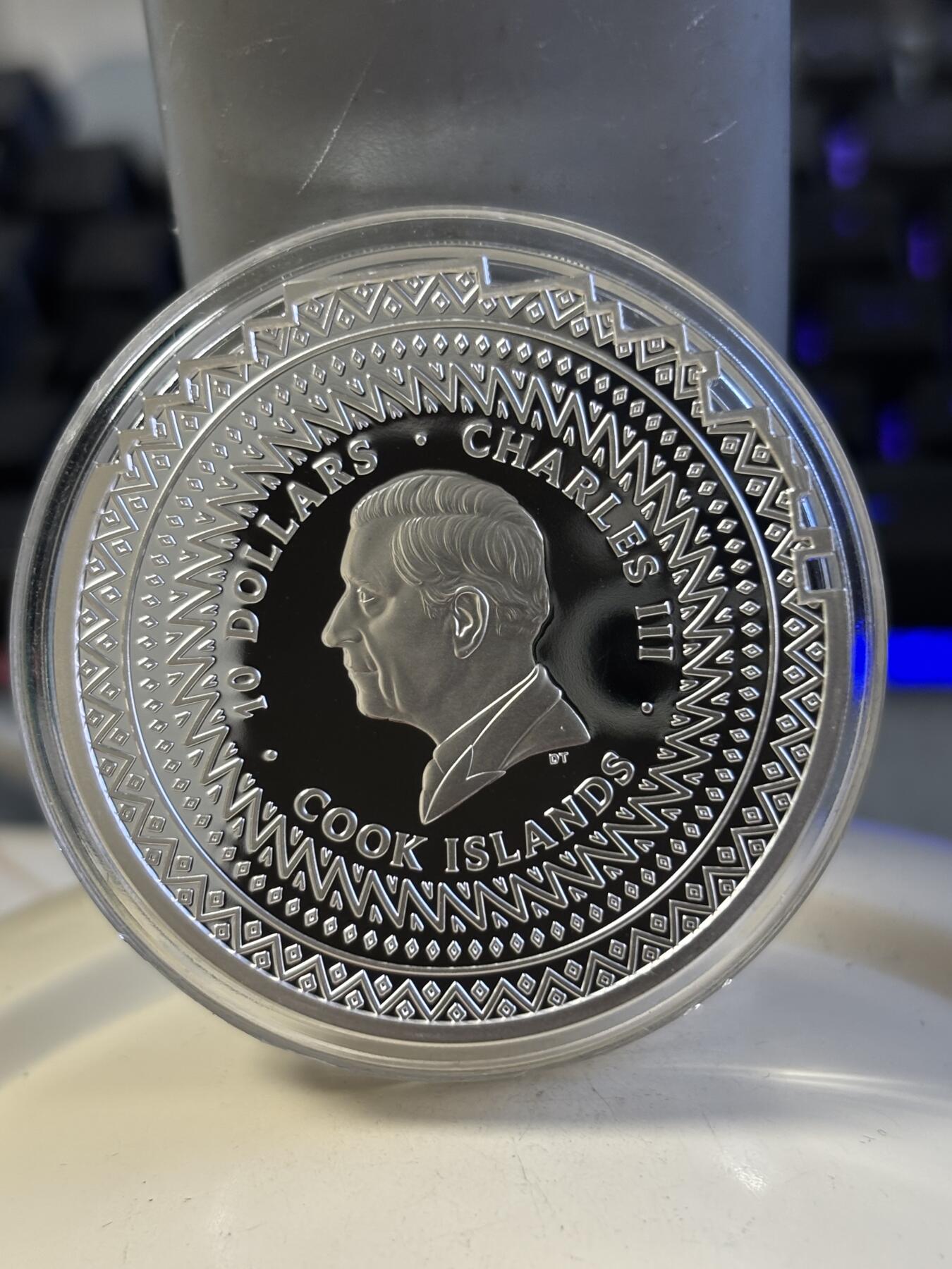 第181期拍卖 库克2024年重现系列1非洲大象2盎司不规则纪念银币，9999银，发行999枚