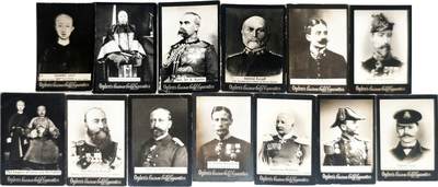 2025年吉藏纸杂文献秋季专场拍卖会 - 清末英国烟草公司制真人影像烟片一组十三枚（内有慈禧、光绪影像） 3.7×5.8cm×13