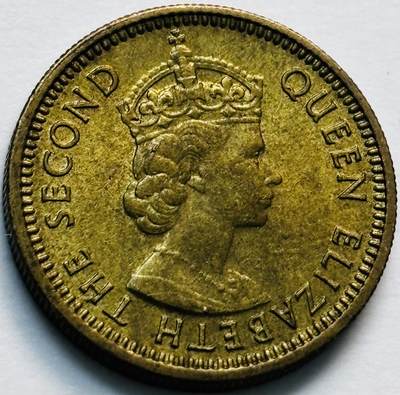 文馨钱币收藏第 280 场， 长期接收代拍品 - 原铜光品相 1971 年英属香港五仙铜币，伊丽莎白二世时期，第三版首发年