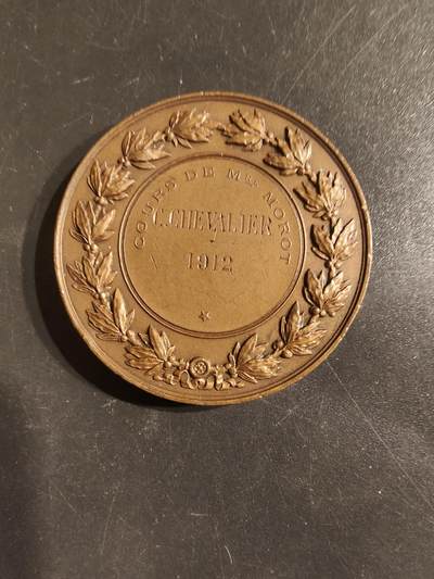 老王徽章第162期 - 法国大铜章     直径45mm.    重量51.3g