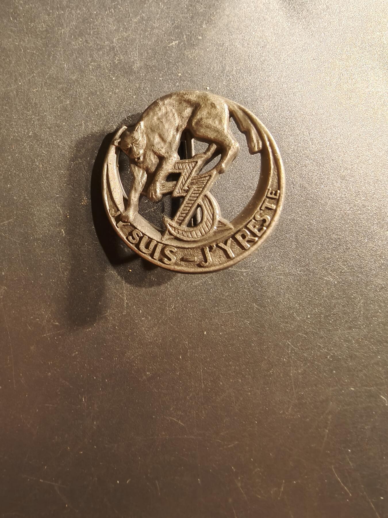 老王徽章第162期  法国第三祖阿夫团证章    祖阿夫兵是法国军队中的一类轻步兵团，主要在法属北非服役，服役时间为1830年至1962年。  第三祖阿夫团在第一次世界大战中表现出色，因其在凡尔登战役中的英勇表现而闻名。 