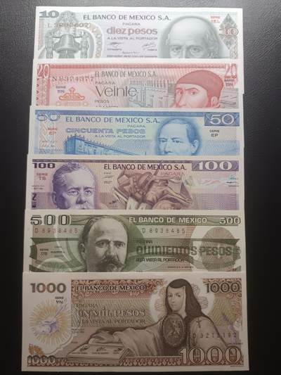 2025十一月第三期，总201期 - 墨西哥套钞批量六张UNC—UNC-