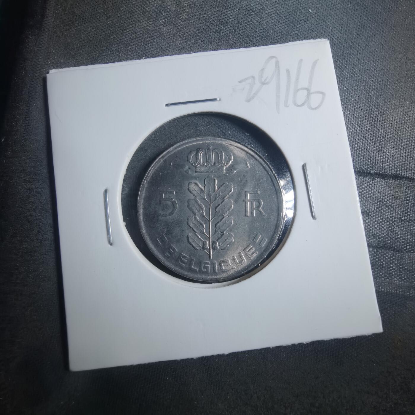 沼泽如烟--第896场 比利时1977年5法郎