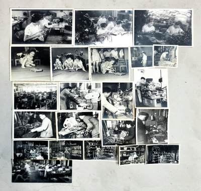 2025年吉藏纸杂文献秋季专场拍卖会 - 五十年代上海玩具厂玩具生产相关照片一组二十二张 6.1×6.1cm-14.6×9.9cm