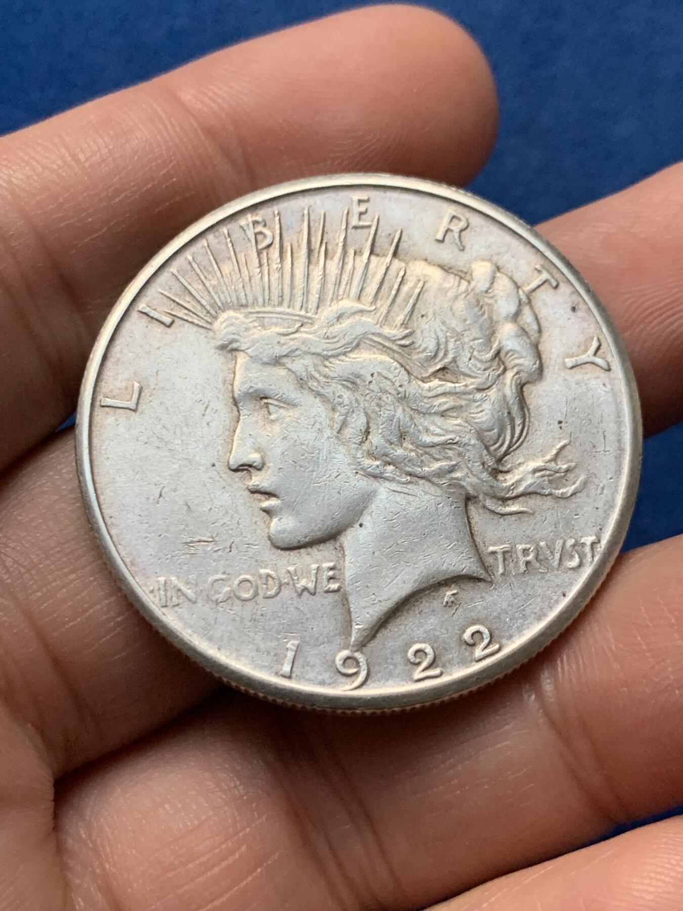 《竞宝斋》第436场 周日，周一2场连拍 （全场包邮） 美国1922年和平1美元银币