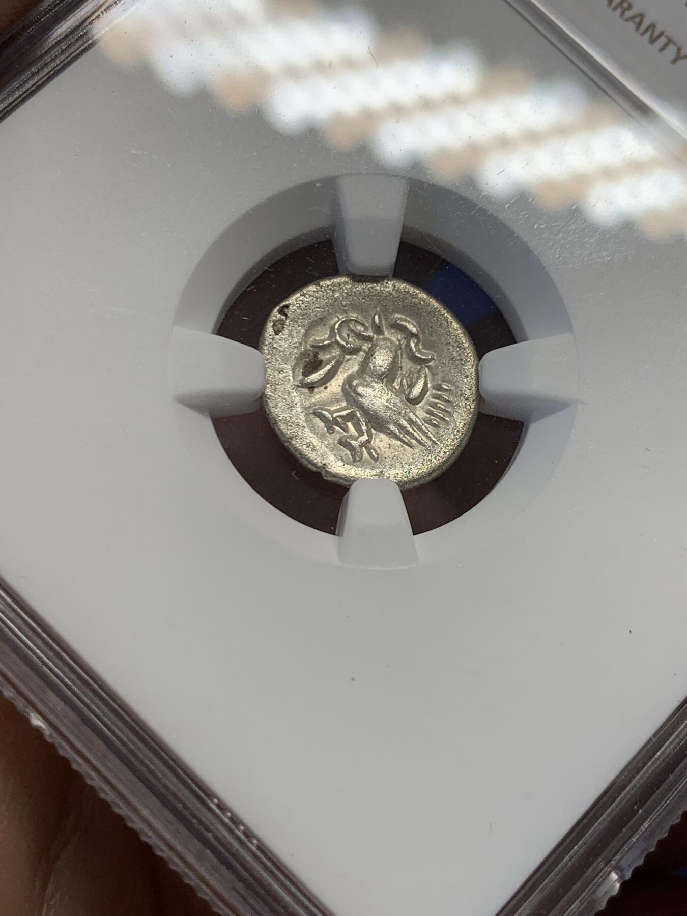 《竞宝斋》第436场 周日，周一2场连拍 （全场包邮） NGC AU58 柬埔寨 1600-1860 小鸟 2PE 银币 东南亚经典品种 少见高分好品