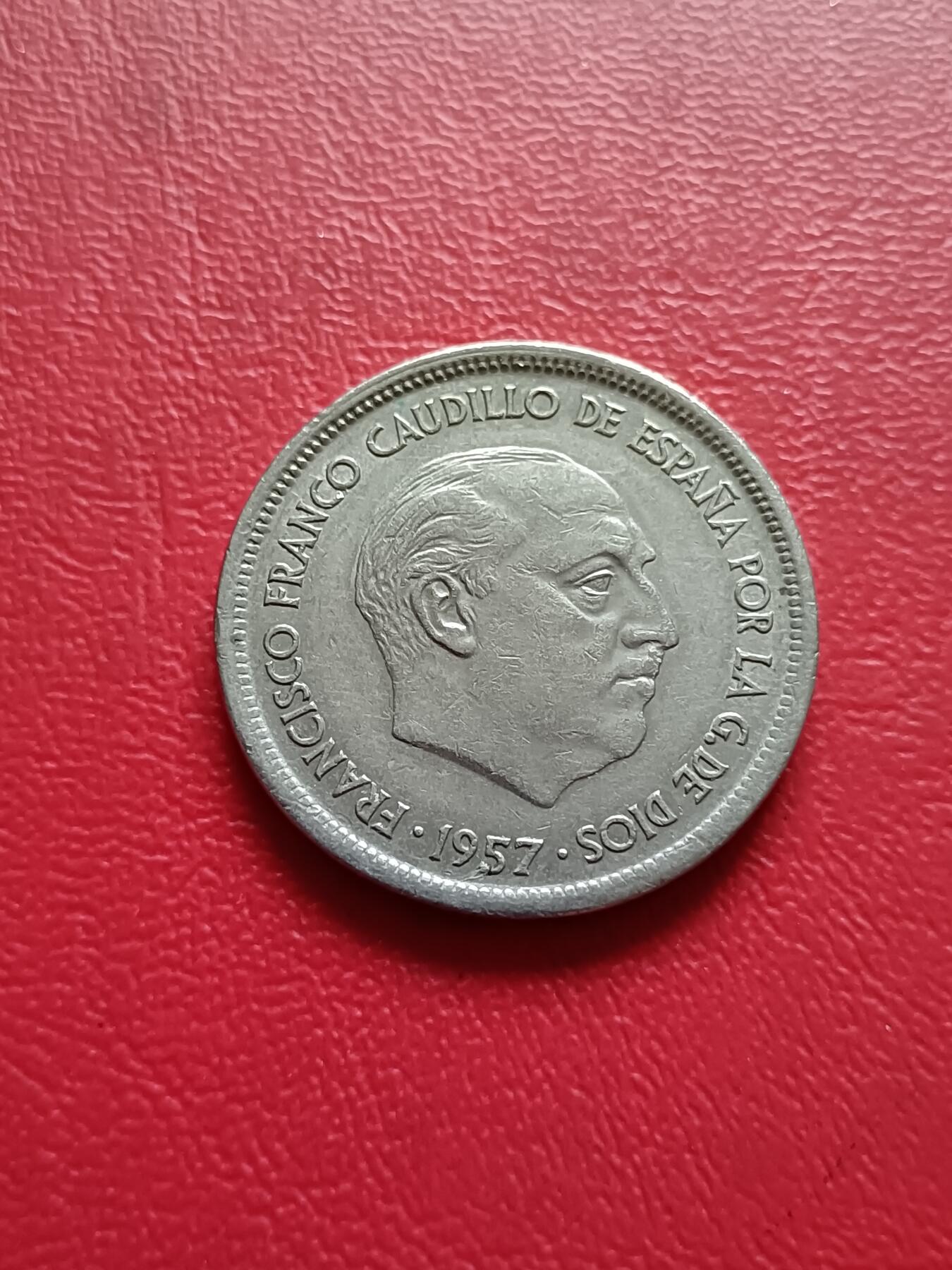 【云涧收藏】第七十八场 西班牙1957版（71年）25比塞塔