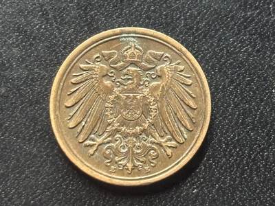 邮泉阁限时拍卖第三十五场 德国硬币专场（硬币在国外。请付邮费6元。） 德意志帝国1907年1芬尼E版