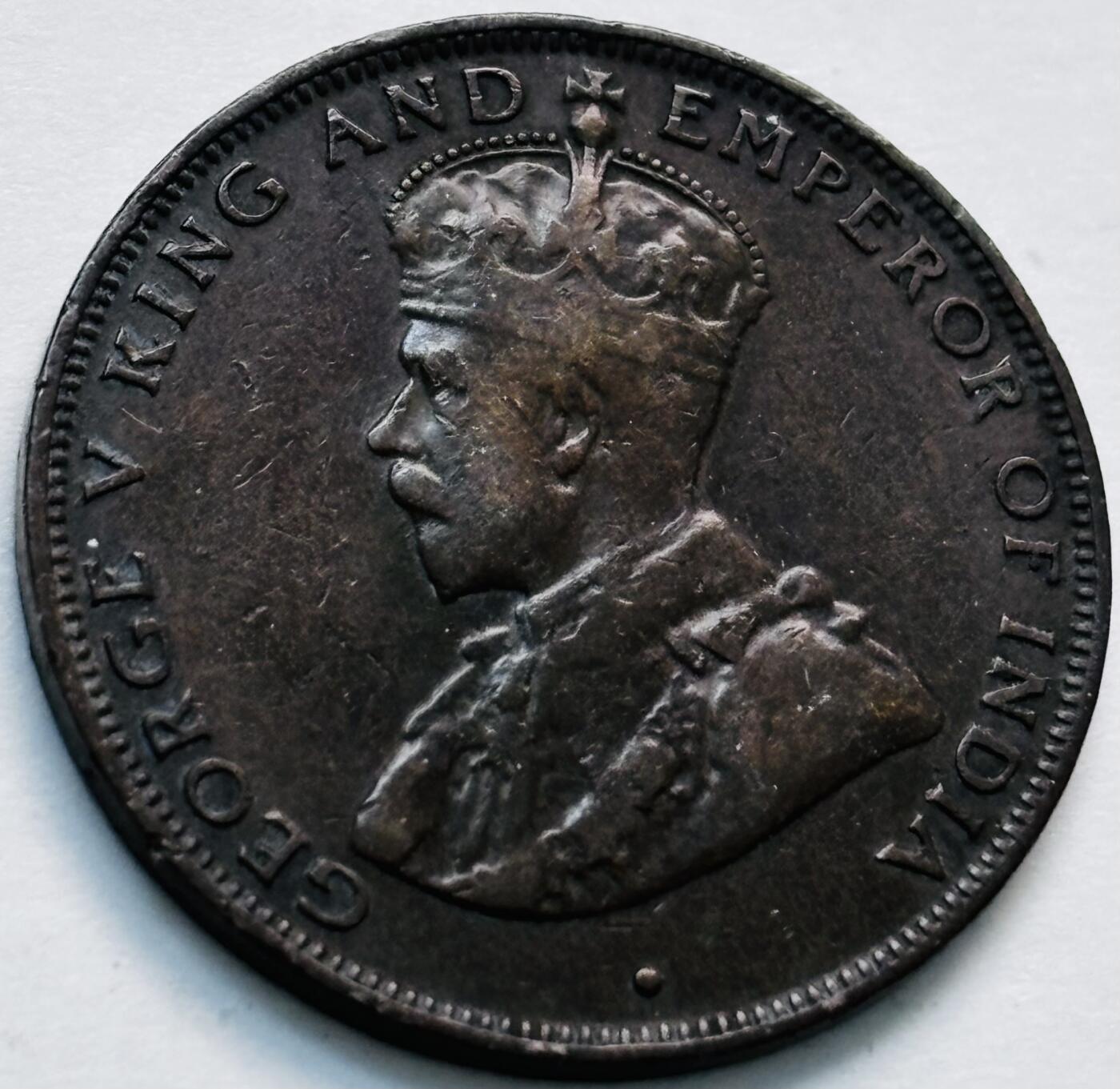 文馨钱币收藏第 280 场， 长期接收代拍品 稀少极美品 1934 年英属香港一仙铜币，乔治五世时期，第二版关门年，只发行 4 年
