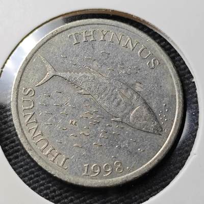 KK钱币收藏小铺  第367场  2月预留时间 周末发货 -  1998克罗地亚2库纳 偶年份少见