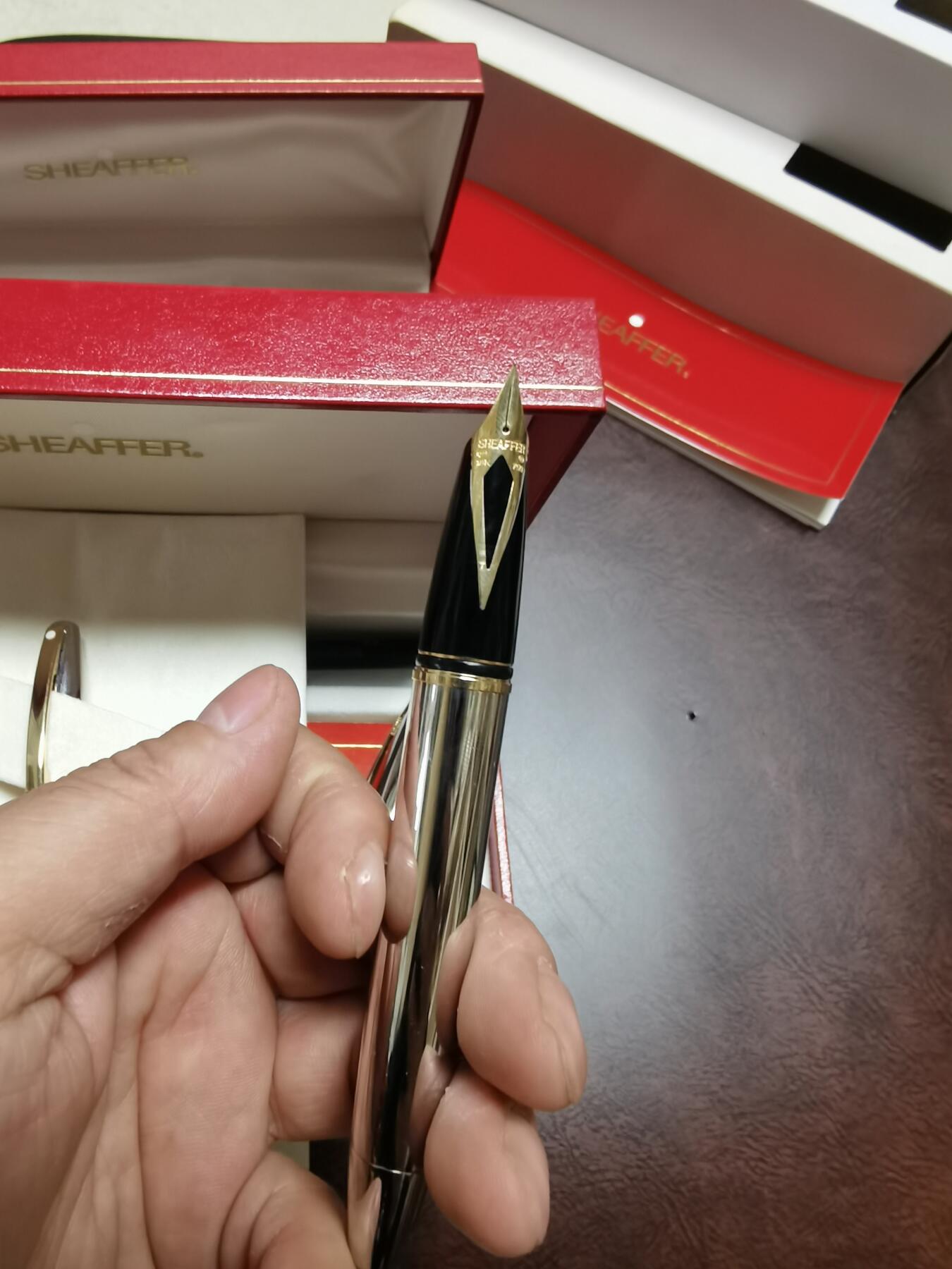 犀飞利金笔一对套装原盒