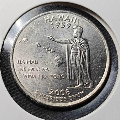 KK钱币收藏小铺  第367场  2月预留时间 周末发货 -  2008美国25分纪念币