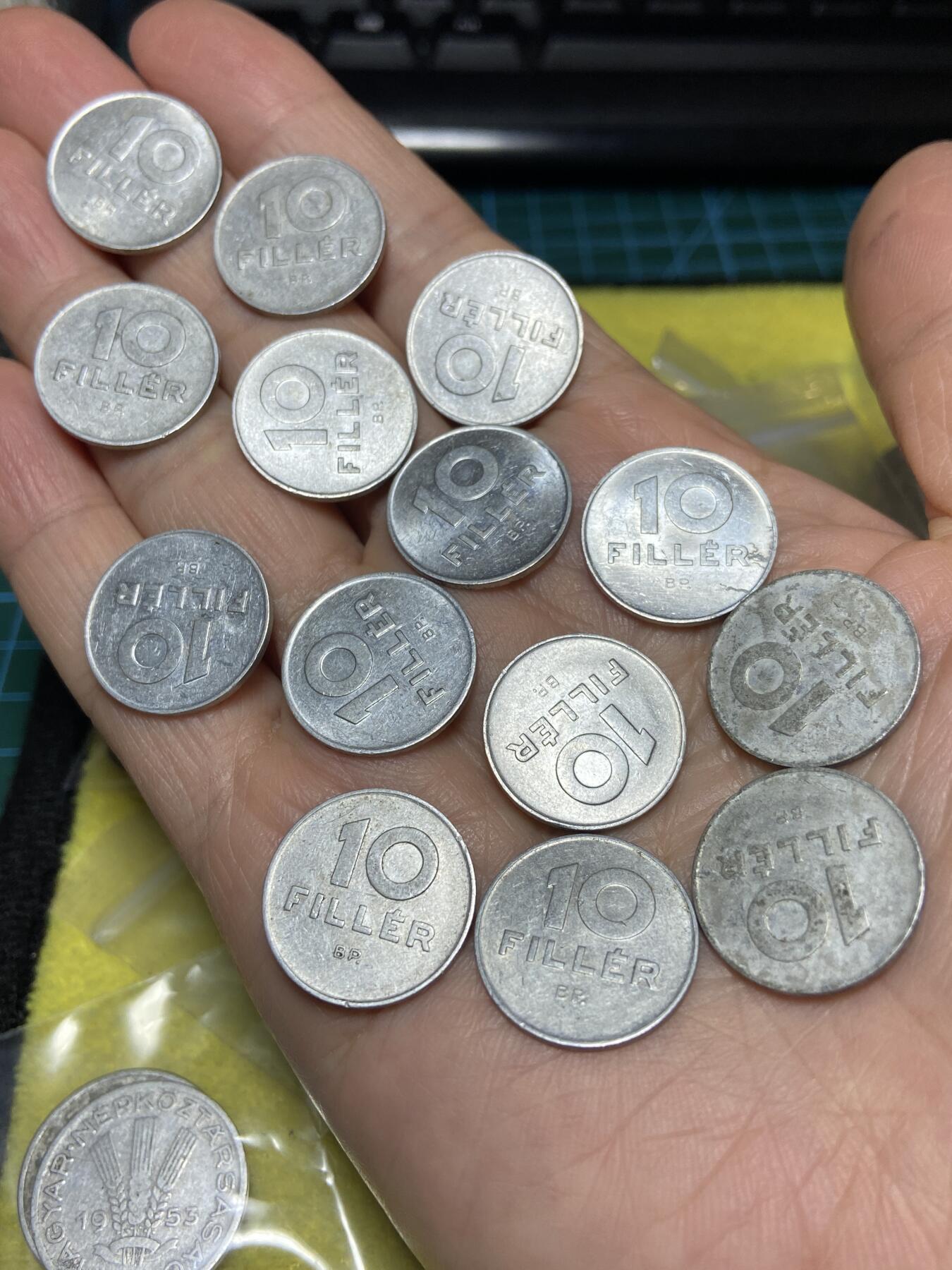 2025年第一百二十六场(总第一百五十二场）外国好品散币(免佣金) 匈牙利🇭🇺各年份10菲勒14枚