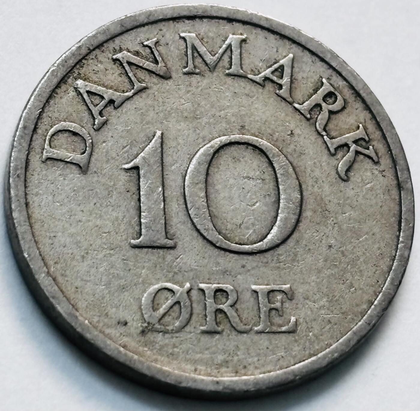 文馨钱币收藏第 280 场， 长期接收代拍品 少见 1948 年丹麦佛雷德里克九世时期，第一版首发年 10 欧尔