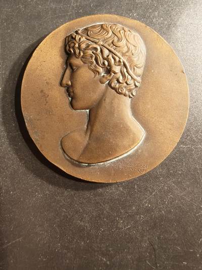 老王徽章第162期 - 法国青年体育协会大铜章    直径50mm.    重量55g