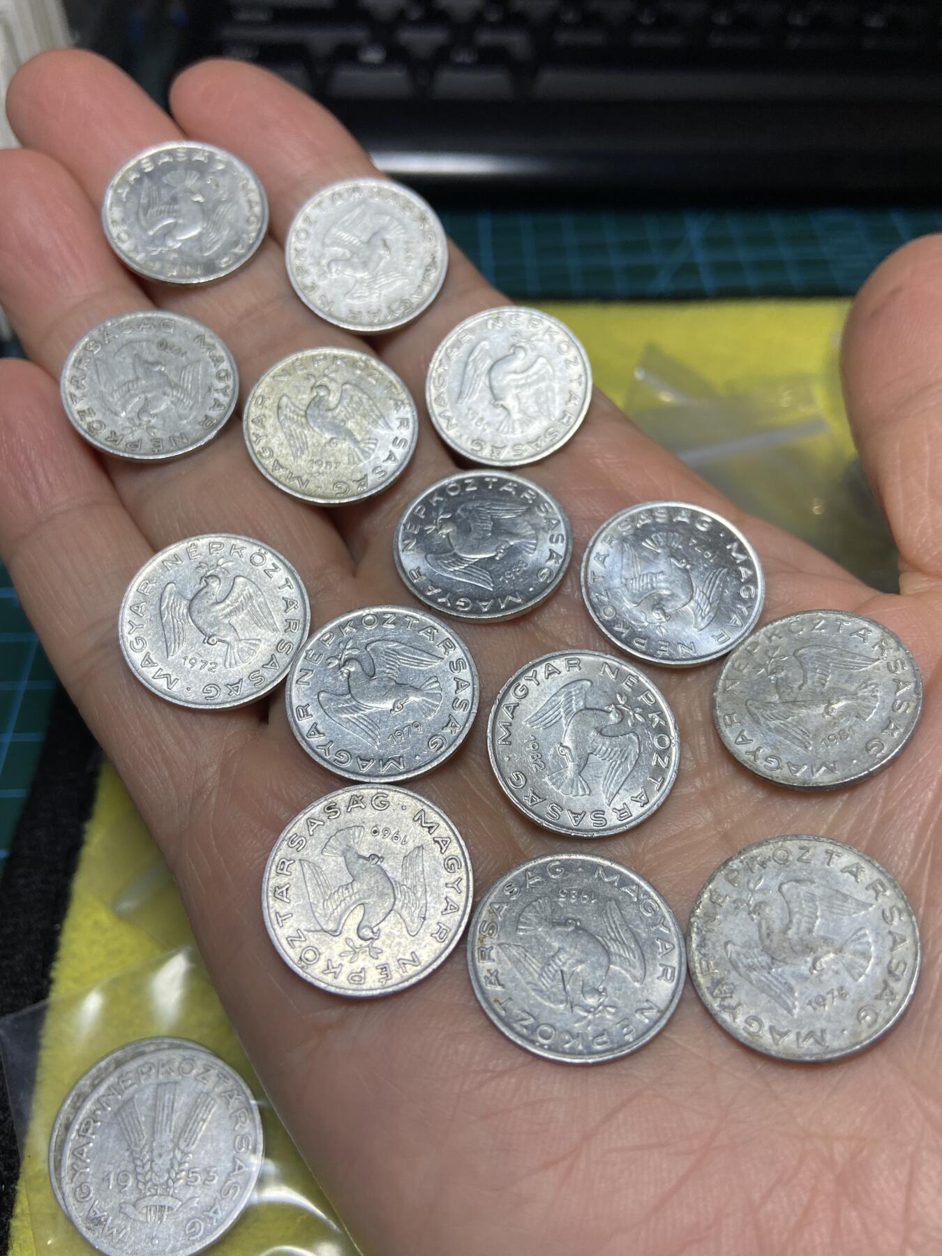 2025年第一百二十六场(总第一百五十二场）外国好品散币(免佣金) 匈牙利🇭🇺各年份10菲勒14枚