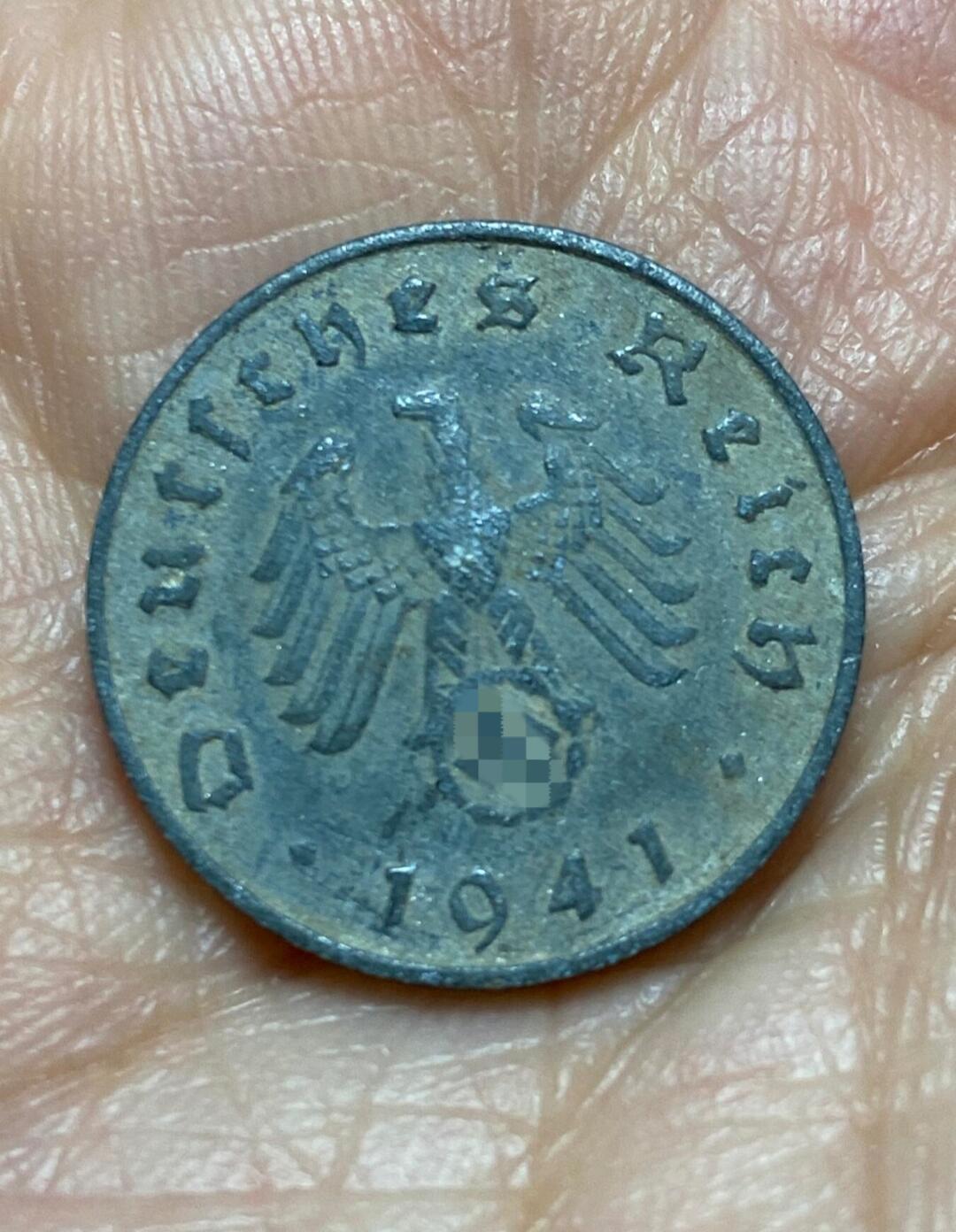 2025年第一百二十六场(总第一百五十二场）外国好品散币(免佣金) 德意志第三帝国1941年10芬尼(J标，汉堡造)