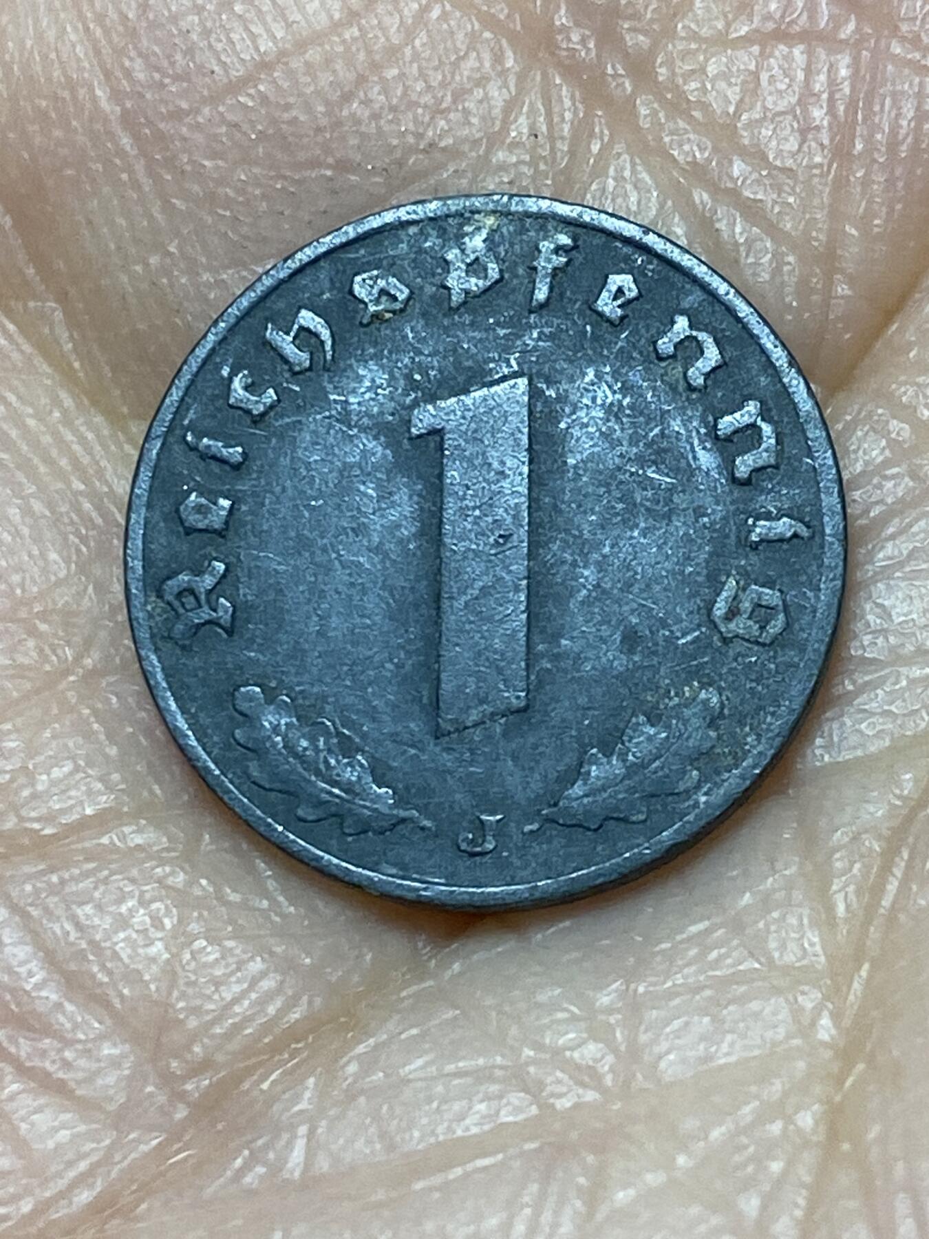 2025年第一百二十六场(总第一百五十二场）外国好品散币(免佣金) 好品–德意志第三帝国1942年1芬尼(J标，汉堡造)