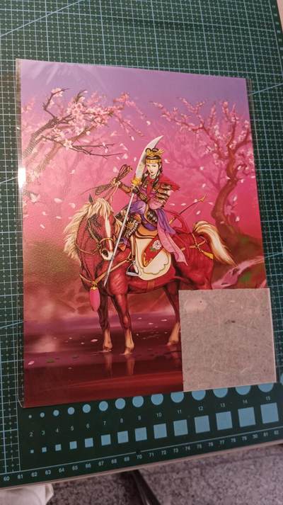 小浣熊三十周年扈三娘A4典藏画，有李海生印 - 小浣熊三十周年扈三娘A4典藏画，有李海生印