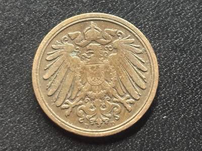 邮泉阁限时拍卖第三十五场 德国硬币专场（硬币在国外。请付邮费6元。） - 德意志帝国1907年1芬尼D版