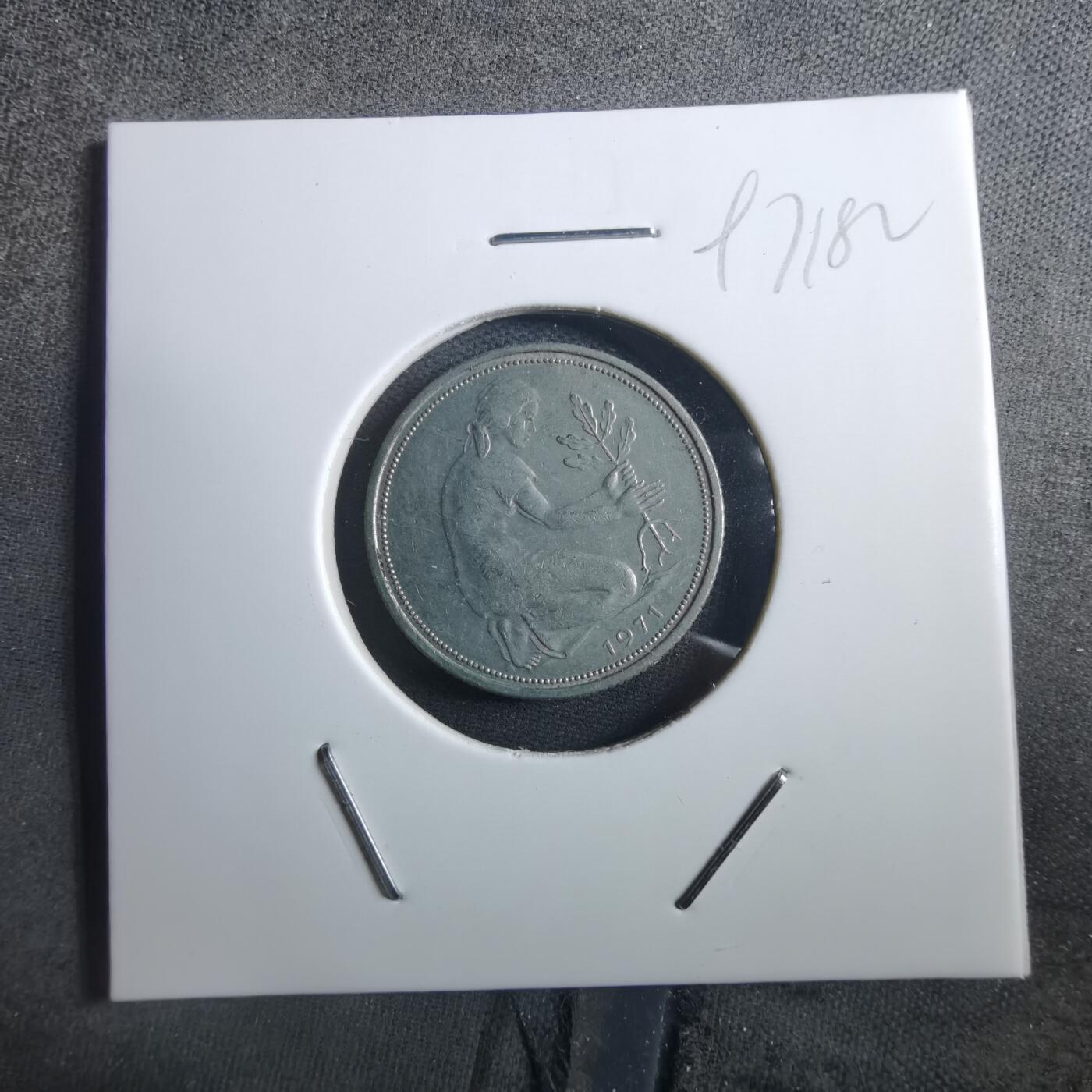 沼泽如烟--第897场 德国1971年50芬尼