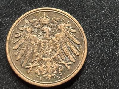 邮泉阁限时拍卖第三十五场 德国硬币专场（硬币在国外。请付邮费6元。） - 德意志帝国1899年1芬尼E版