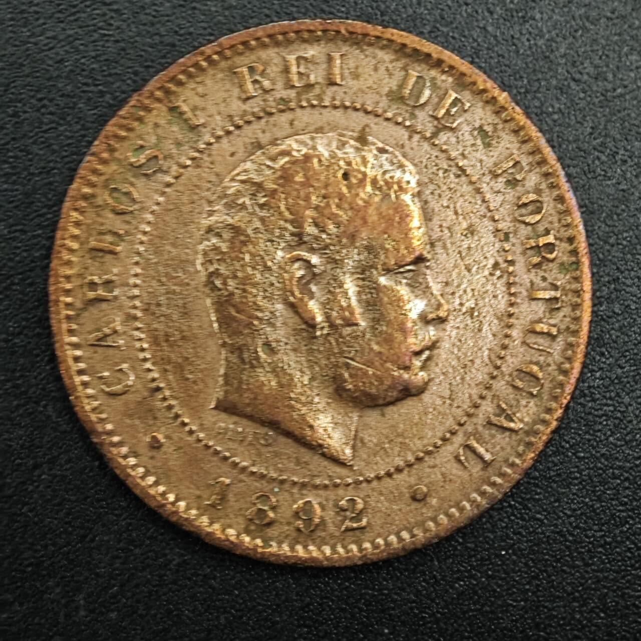 【淘币小摊】实时拍第七百九十三拍   散币场   满百包邮可预留二周 每周一统一发货   葡萄牙1892年10瑞斯铜币