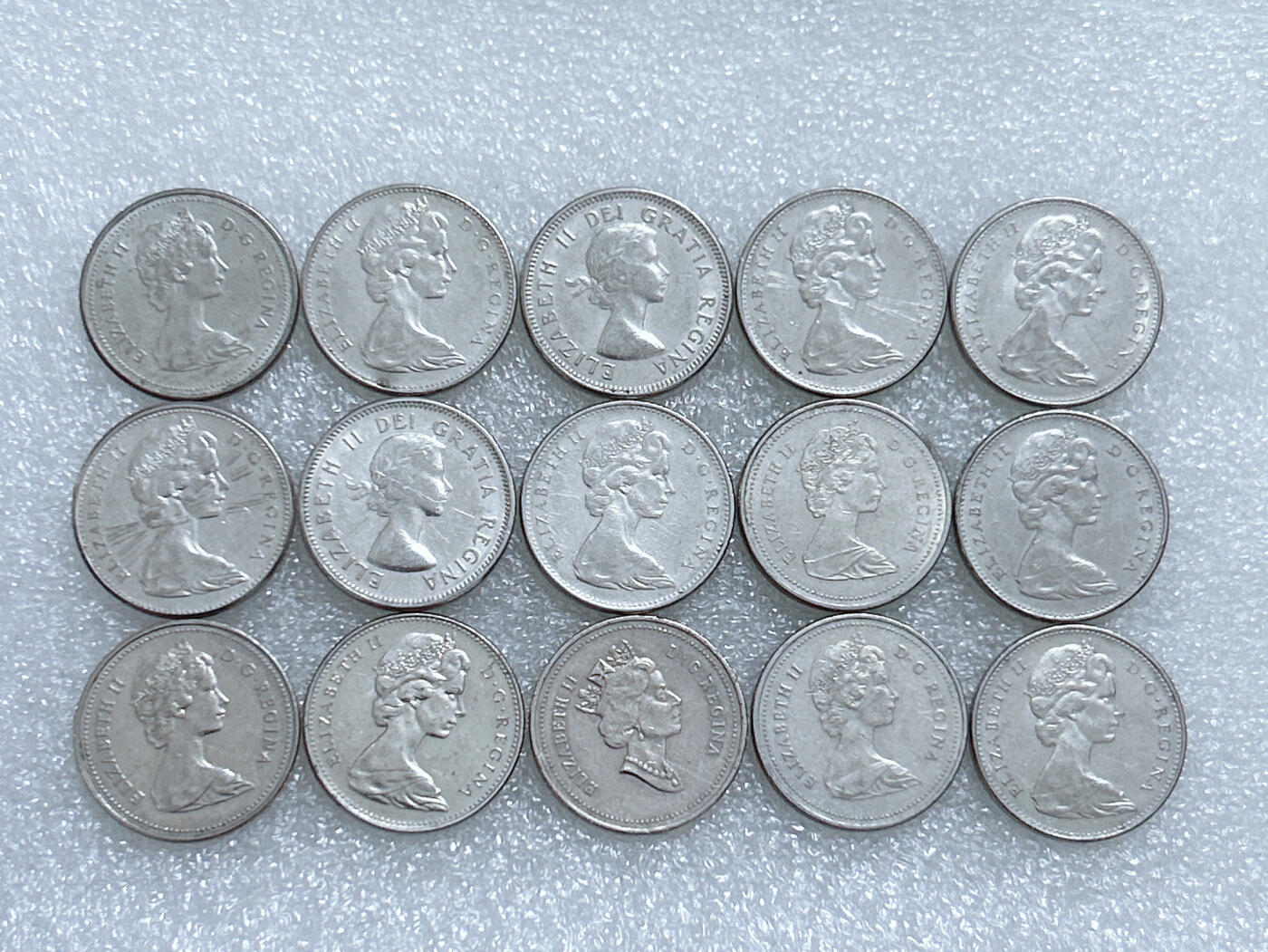 第一海外回流一元起拍收藏 散集专场  第264期 加拿大海狸版5分硬币 15枚