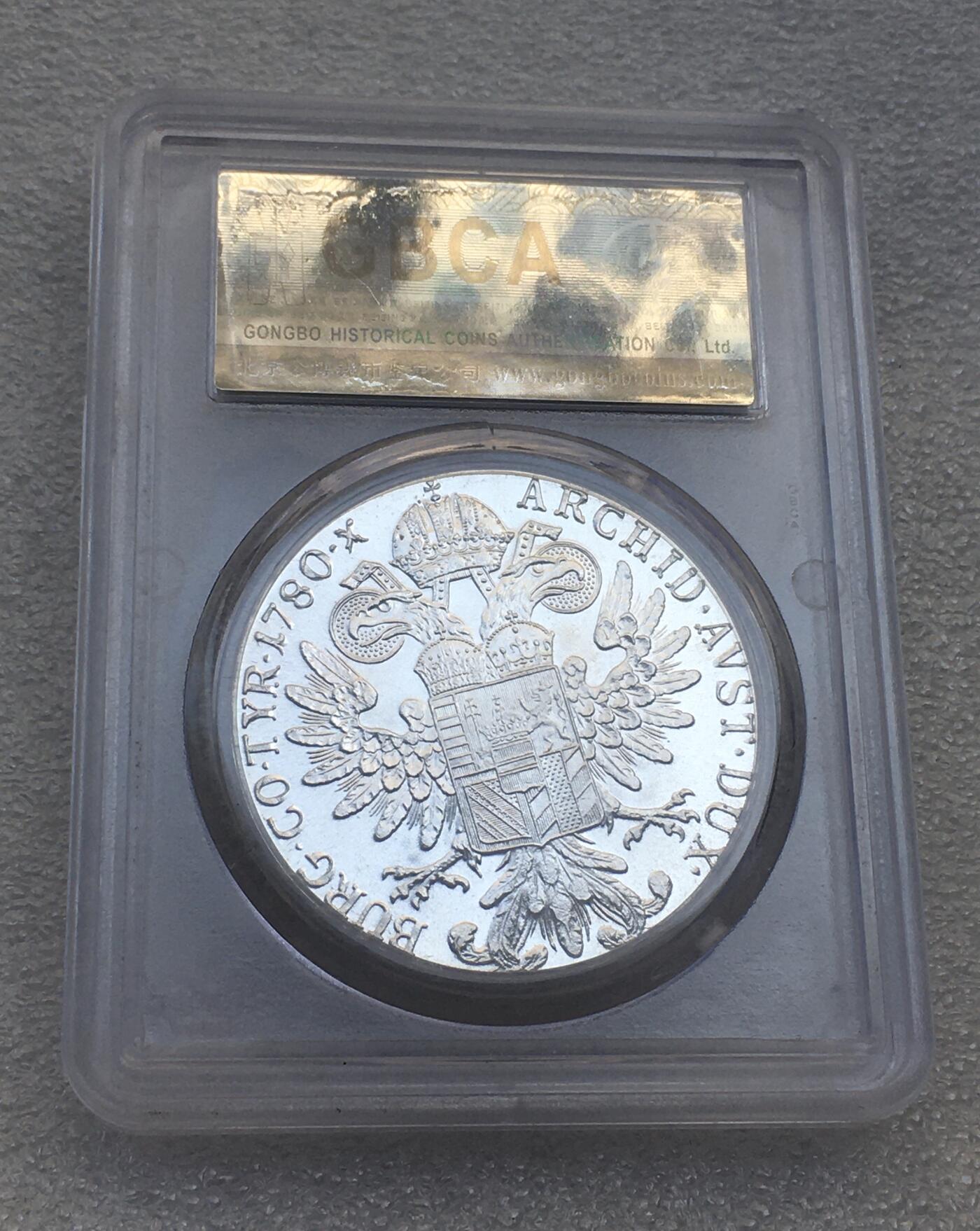 世界钱币专场拍卖 每周二开拍 MS68分奥匈帝国特蕾西亚女王1泰勒银币 83.5%银