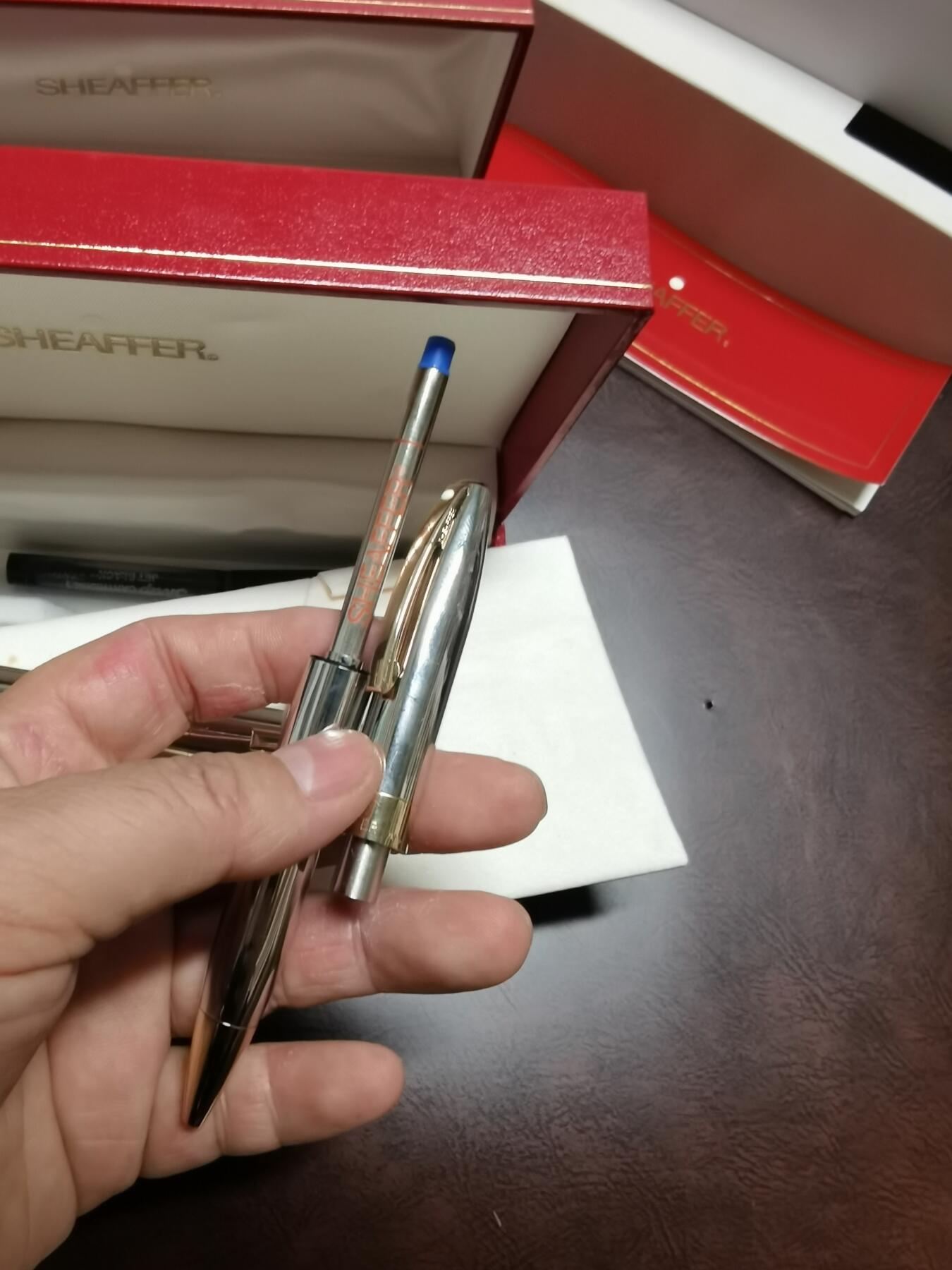 犀飞利金笔一对套装原盒