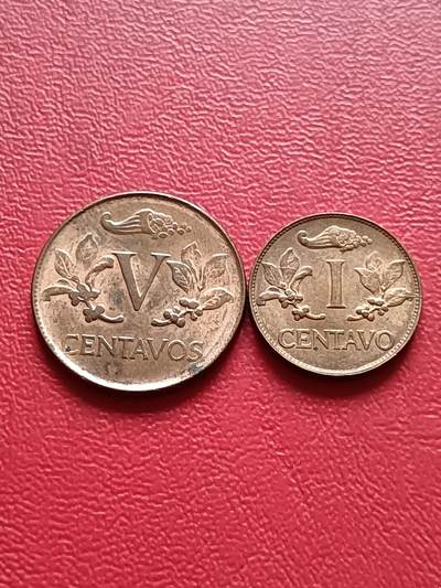 【云涧收藏】第七十八场 - 哥伦比亚1969年1分、1971年5分2枚