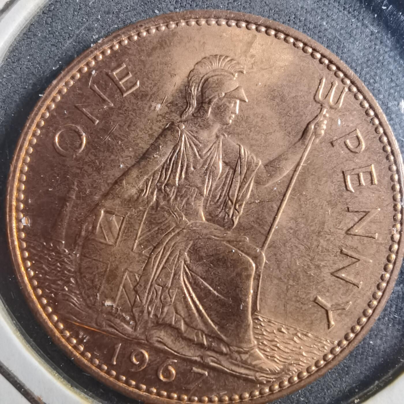 沼泽如烟--第896场 英国1967年1便士