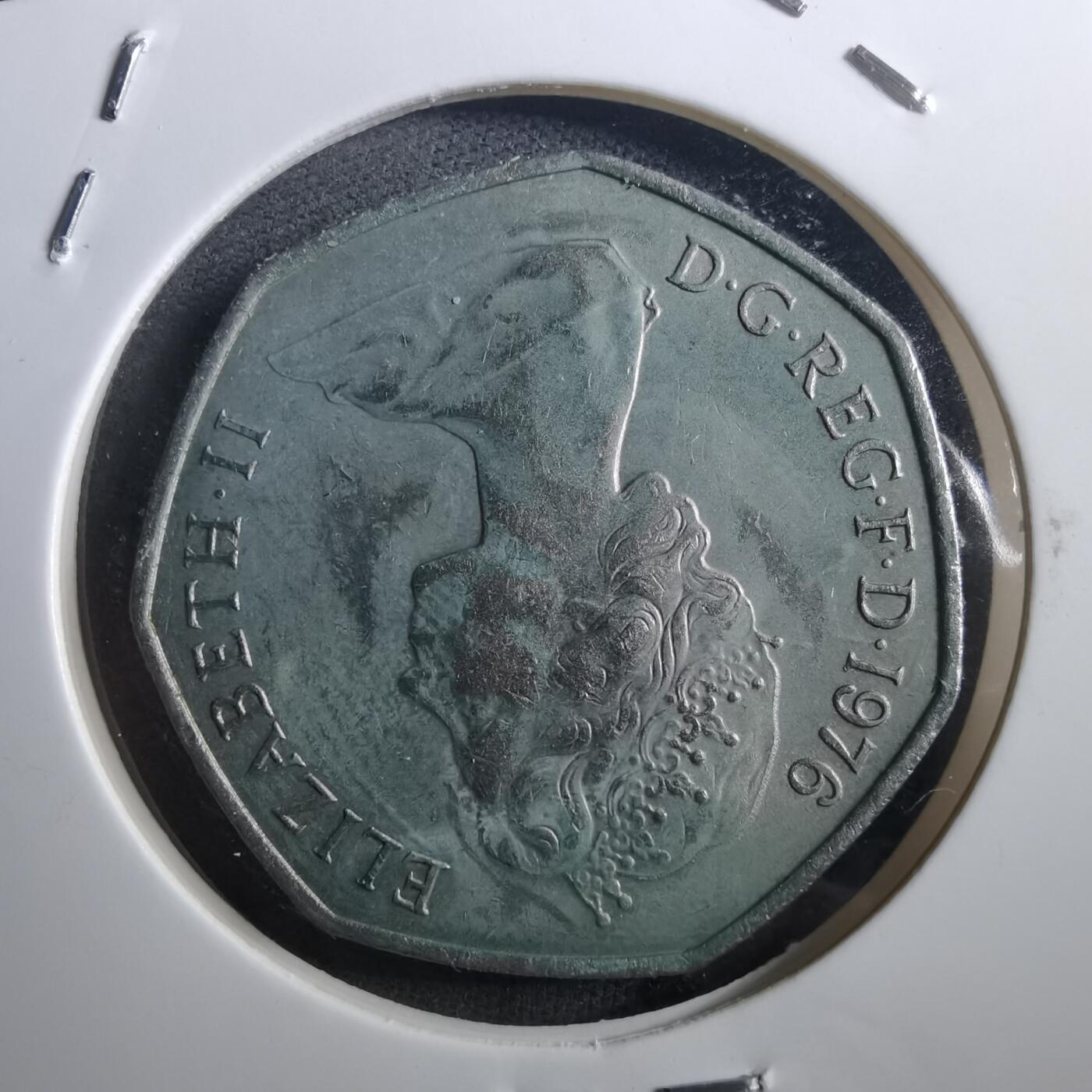 沼泽如烟--第897场 英国1976年50便士