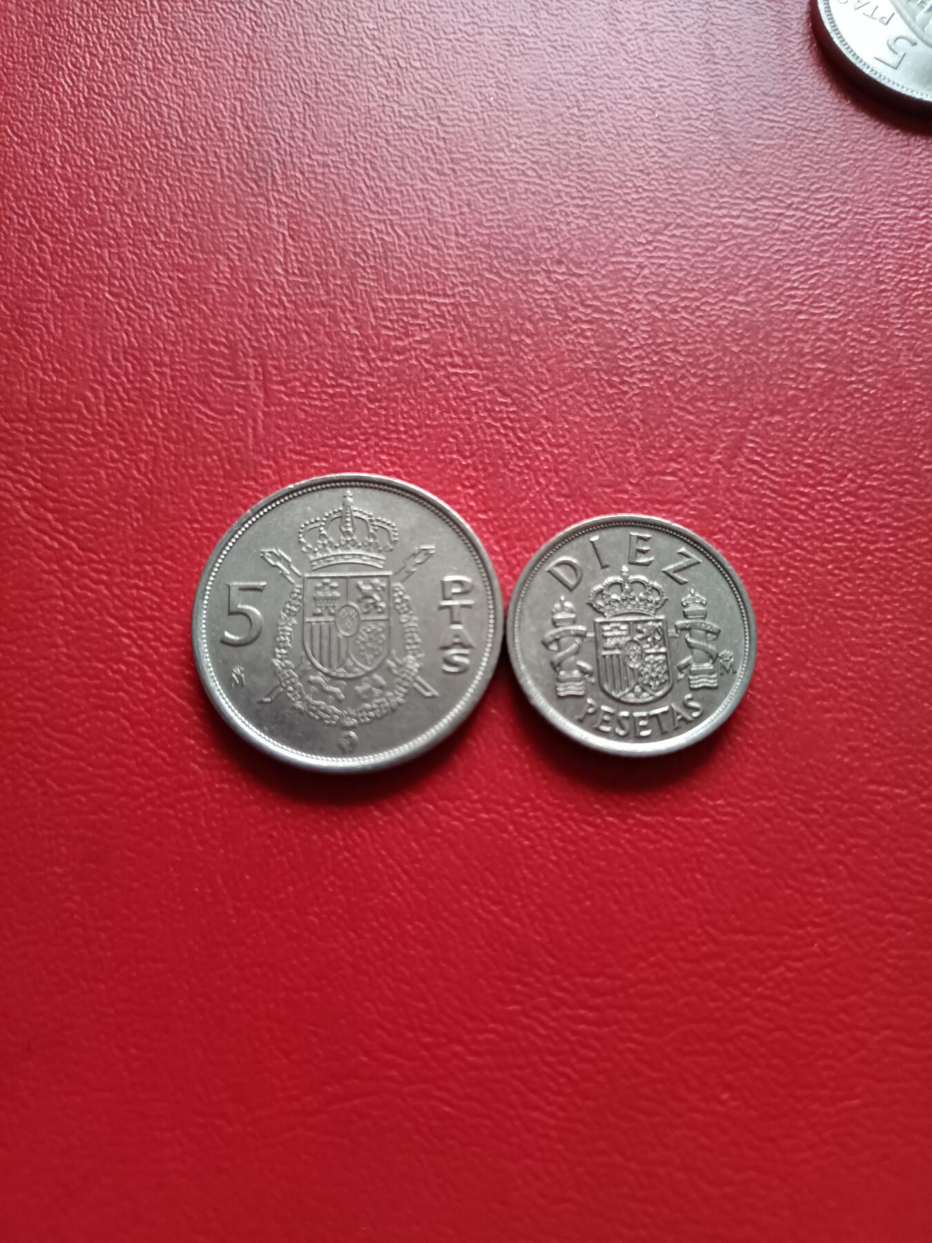 【云涧收藏】第七十八场 西班牙1984年5、10比塞塔2枚