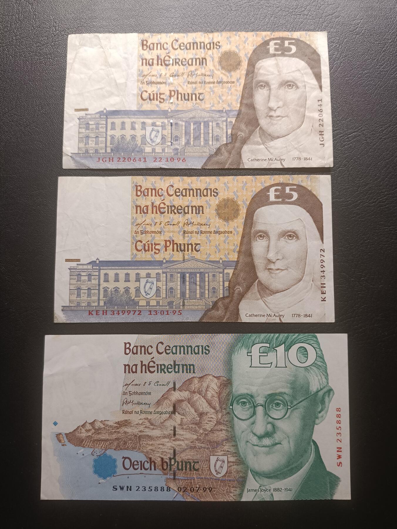 2025十一月第三期，总201期 爱尔兰纸币批量三张流通品相
