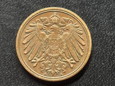 邮泉阁限时拍卖第三十五场 德国硬币专场（硬币在国外。请付邮费6元。） 德意志帝国1910年1芬尼A版