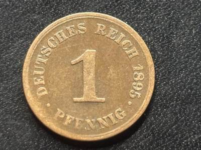 邮泉阁限时拍卖第三十五场 德国硬币专场（硬币在国外。请付邮费6元。） - 德意志帝国1895年1芬尼A版