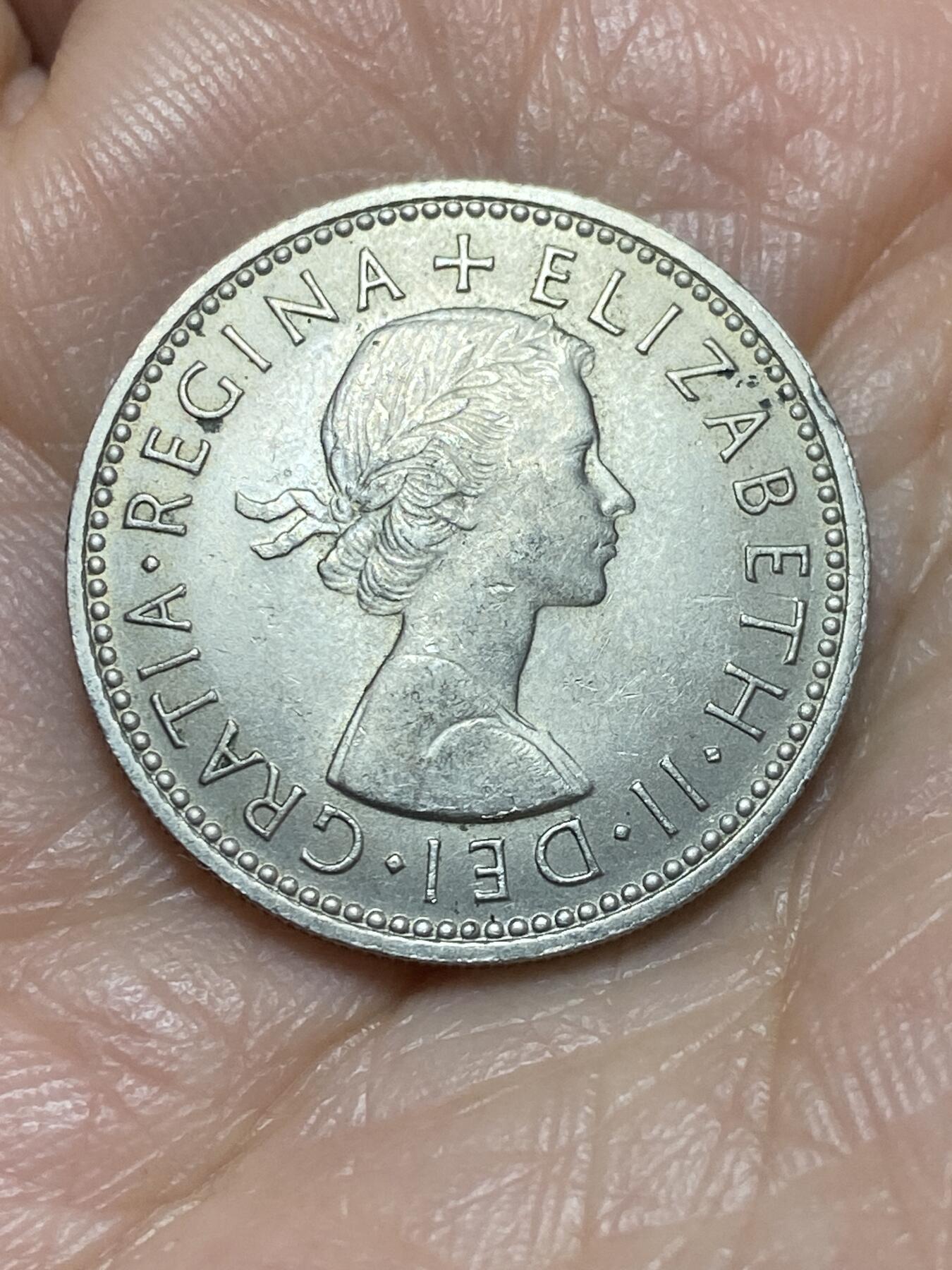 2025年第一百二十六场(总第一百五十二场）外国好品散币(免佣金) 英国🇬🇧1966年1先令(伊丽莎白二世青年桂冠第二版，英格兰盾徽版)