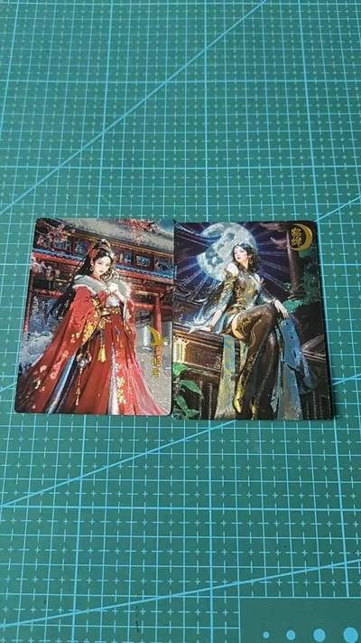 龙虎卡牌第六三场 （无佣金，周六结拍，欢迎送拍） - 粗闪2张 奇点卡牌 盲包卡 宗rich-貂蝉和王昭君